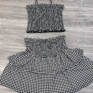 JOLIE & JOY Girls Smocked Top & Skirt Set